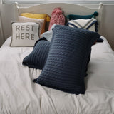 Twist Stripe Knitted Pillow Case