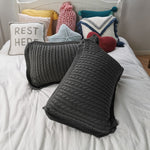 Twist Stripe Knitted Pillow Case