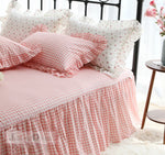European bule plaid bedspread