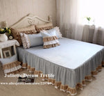 European bule plaid bedspread